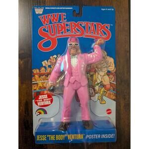 WWE LJN Superstars Series 2 JESSE "THE BODY" VENTURA RETRO Figure 8" BLUE CARD